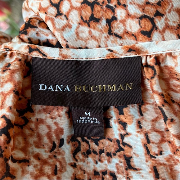 •Dana Buchman• Snakeskin Boho Popover Top - Size Medium - Picture 2 of 9